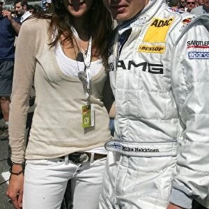 DTM: Christiane Klimt German actress with Mika Hakkinen AMG Mercedes