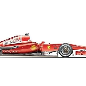 Ferrari F10 with various rear wing and F-Duct configurations