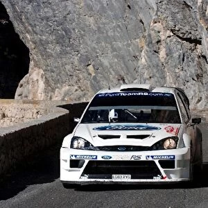 FIA World Rally Championship: Anthony Warmbold with co-driver Damien Connelly Ford Focus WRC 04 on stage 7