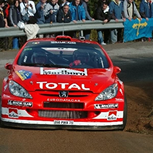 FIA World Rally Championship: Freddy Loix, Peugeot 307 WRC, on the shakedown stage
