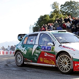 FIA World Rally Championship: Jan Kopecky, Skoda Fabia WRC, on stage 10