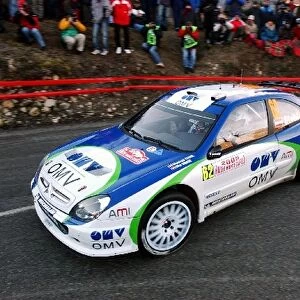 FIA World Rally Championship: Manfred Stohl with co-driver Ilkor Minor OMV World Rally Team Citroen Xsara WRC