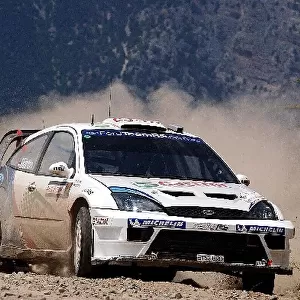 FIA World Rally Championship: Marko Martin with co-driver Michael Park Ford Focus WRC04 on stage 16
