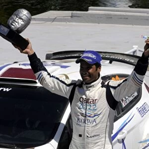 FIA World Rally Championship: S2000 class winner Nasser Al Attiyah, Ford Fiesta S2000, on the podium
