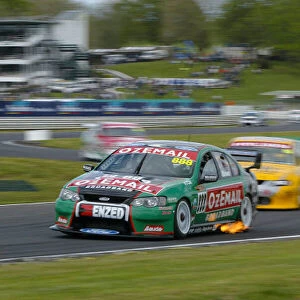 FORD V8 SUPERCAR DRIVER JOHN BOWE DURING QUALIFYING IN NEW ZEALAND TODAY