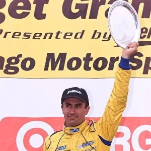 Formula Barber Dodge: Nicolas Rondet celebrates his Barber Dodge win at the Chicago GP