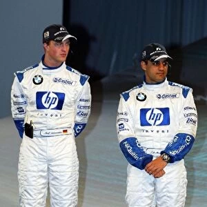 Formula One Launch: L-R: Williams BMW team mates Ralf Schumacher and Juan Pablo Montoya