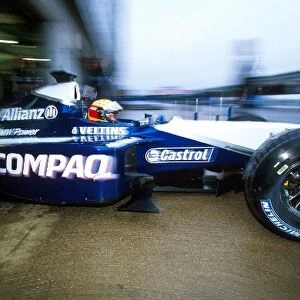 Formula One Launch: Ralf Schumacher BMW Williams FW24 leaves the pits to put the car through its first run