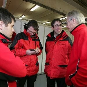 Formula One Testing: Antonio Cuquerella Super Aguri F1 Race engineer, Mark Preston Super Aguri F1 Chief Technical Officer and Daniel Audetto