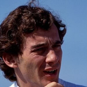 Formula One Testing: Ayrton Senna McLaren expresses his opinions on the Chrysler / Lamborghini V12 engine that McLaren is evaluating