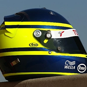 Formula One Testing: Cristiano Da Matta Toyota F1, Helmet