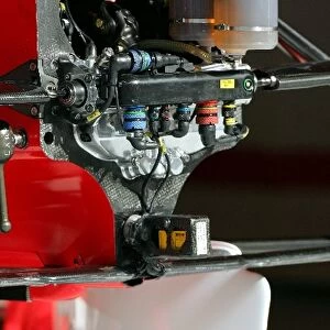 Formula One Testing: Ferrari F2005 suspension detail