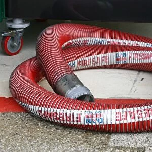 Formula One Testing: A fuel hose: Formula One Testing, Day One, Silverstone, England