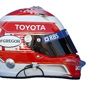 Formula One Testing: The helmet of Kazuki Nakajima Williams