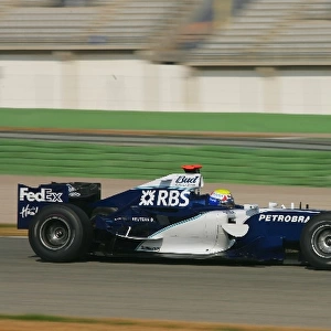 Formula One Testing: Mark Webber Williams FW28 uses unbranded Bridgestone tyres