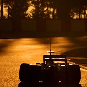 Formula One Testing: Nico Hulkenberg Williams 2009 Interim Car Sunset action
