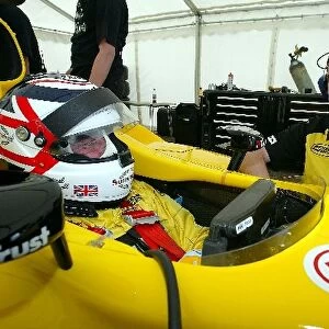 Formula One Testing: Nigel Mansell talks with Dominic Harlow Jordan Race Engineer during his test in a Jordan Ford EJ14