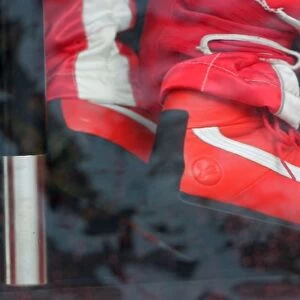 Formula One Testing: The Puma boots of Kimi Raikkonen Ferrari