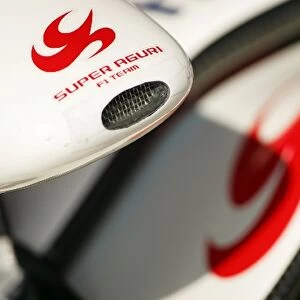 Formula One Testing: Super Aguri F1 Team logo on the nose of the car