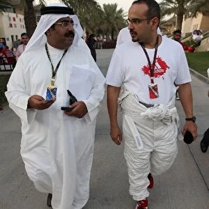 Formula One World Championship: Abdulla Bin Isa Al Khalifa President Bahrain Motor Federation and Crown Prince Shaikh Salman bin Isa Hamad Al