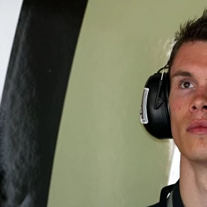 Formula One World Championship: Alan van der Merwe Super Nova Racing in the BAR garage