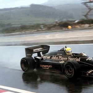 Formula One World Championship: Ayrton Senna Lotus 97T dominated the race in appalling conditions to claim his first Grand Prix victory