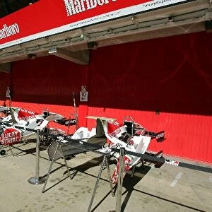 Formula One World Championship: The BAR garages are closed