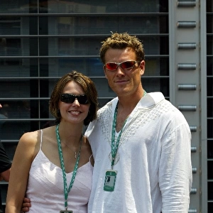 Formula One World Championship: Beverley Turner ITV F1 Lifestyle reporter and her husband James Cracknell Rower