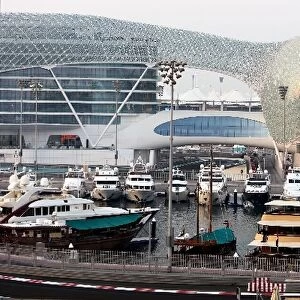 Formula One World Championship: Boats in the Marina and the Yas Hotel
