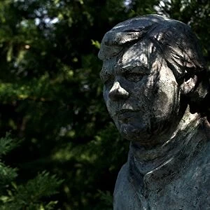 Formula One World Championship: A bronze bust of Alan Jones in the F1 Park of Fame