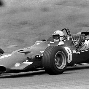 Formula One World Championship: Chris Amon Ferrari 312, 3rd place after fight with Denny Hulme