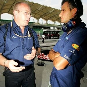 Formula One World Championship: Darren Nicholls talks with Vitantonio Liuzzi Red Bull Racing RB1