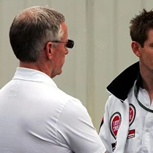Formula One World Championship: Dave Robertson Driver Manager talks with Anthony Davidson BAR Test Driver