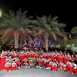 Formula One World Championship: Ferrari celebrate a 1-2 finish for race winner Fernando Alonso Ferrari and Felipe Massa Ferrari