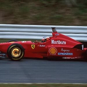 Formula One World Championship: By finishing 2nd Michael Schumacher Ferrari F310 secured 2nd place for Ferrari in the constructors table