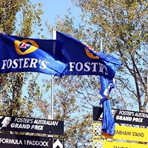 Formula One World Championship: Fosters flags at the Fosters Australian Grand Prix