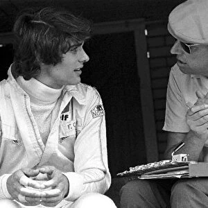 Formula One World Championship: Francois Cevert March 701, made his Grand Prix debut replacing Johnny Servoz-Gavin at Tyrrell, seen her with Ken Tyrrell