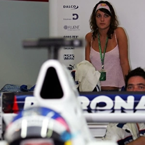 Formula One World Championship: The girlfriend of Jacques Villeneuve BMW Sauber F1, Johanna Martinez