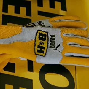 Formula One World Championship: The gloves of Nick Heidfeld Jordan