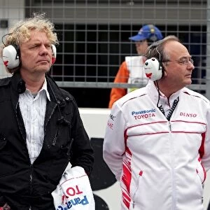 Formula One World Championship: Hans-Bernd Kamps manager of Timo Glock Toyota; with John Howett President of Toyota F1
