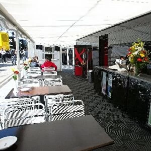 Formula One World Championship: The interior of the Minardi motorhome
