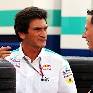 Formula One World Championship: Jacky Eeckelaert Sauber Technical Director talks with Nico Verdonck Team Astromega
