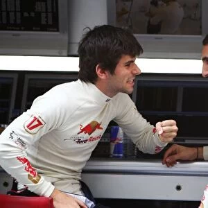 Formula One World Championship: Jaime Alguersuari Scuderia Toro Rosso with team mate Sebastien Buemi Scuderia Toro Rosso