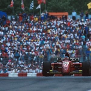 Formula One World Championship: Jean Alesi Ferrari 412T2, 1st Place. His first GP win