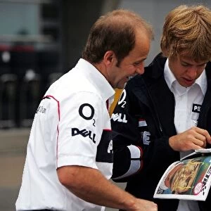 Formula One World Championship: Josef Leberer BMW Sauber Physio with Sebastian Vettel BMW Sauber Third Driver