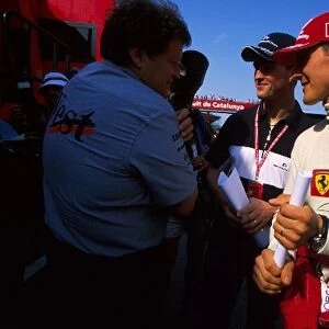 Formula One World Championship: L-R: Norbert Haug, Ralf Schumacher, Michael Schumacher