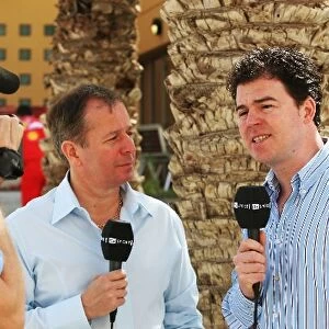 Formula One World Championship: Martin Brundle with James Allen ITV-F1 Commentator