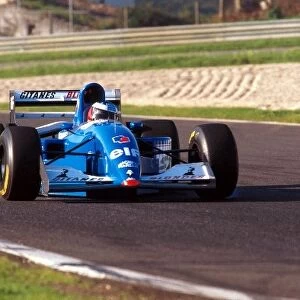Formula One World Championship: Michael Schumacher tests the Ligier JS39B Renault to evaluate the Renault V10 engine that will power his Benetton