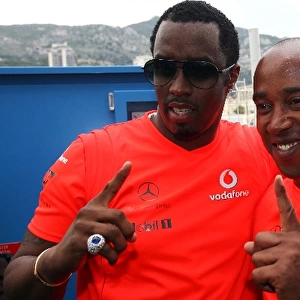 Formula One World Championship: P Diddy / Puff Daddy / Sean Combes Rapper with Anthony Hamilton