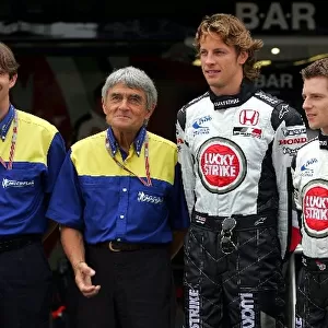 Formula One World Championship: Pascal Vasselon Michelin F1 Manager, Pierre Dupasquier Michelin Director of Worldwide Racing, Jenson Button BAR